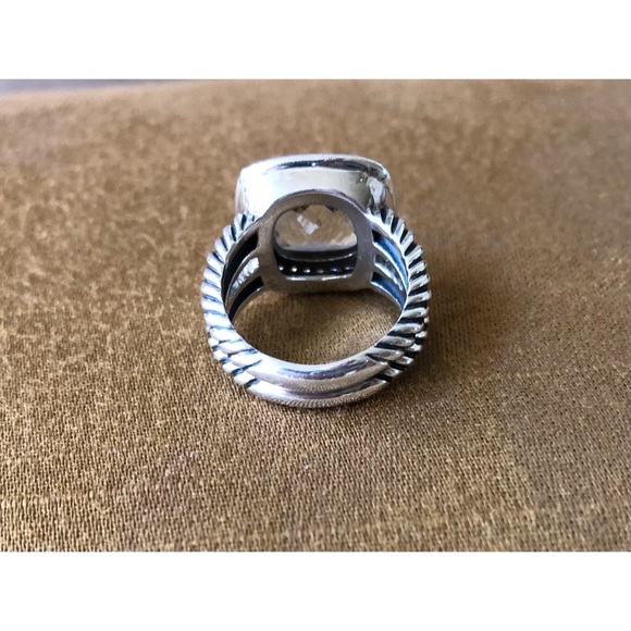 David Yurman Albion Ring with Prasiolite and Pave Diamonds - Picture 9 of 14